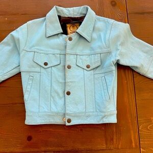Light Blue Kids leather jacket
